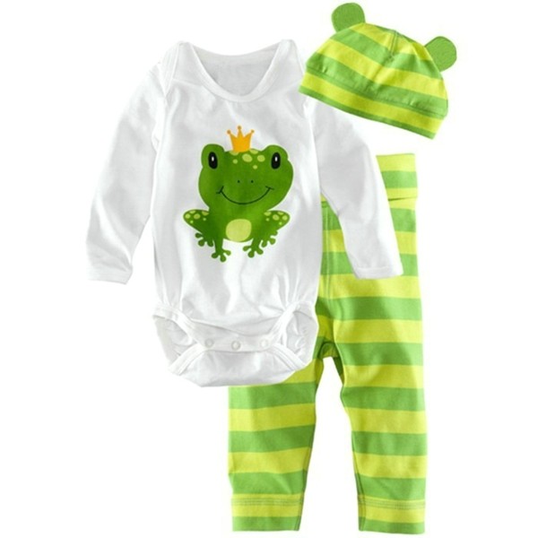 Baby Kids Boys Girls Clothing Sets Long sleeve+hat+pants 3pc Casual Cute Spring Clothing 06