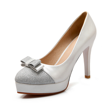 New 20116 pointed toe women pumps stilettos with red sole platform party shoes heels woman wedding shoes ladies silver heels