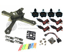 DIY FPV mini drone QAV-X 5″ 214mm pure carbon frame kit D2204 2300KV+EMAX Simon K / BLHeli 12A ESC + NAZE32 Rev6 10DOF