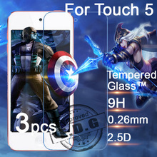 3pcs 0.26mm 9H Explosion Proof Anti scratch LCD Tempered Glass Film For Apple Ipod touch 5/6 Screen Protector Film