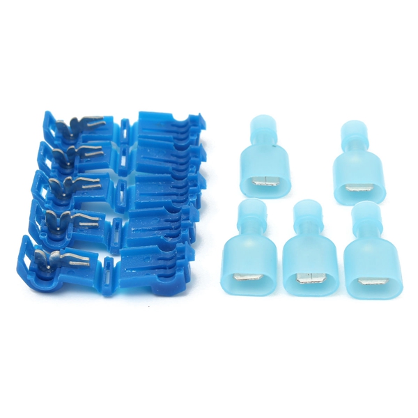 The Best Price 10PCS Blue Quick Splice Wire Terminals Male Spade Connectors 2 5 4 0mm