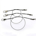 72pcs lot black Fishing Line Wire Leader conductor Tippet with Spin Swivel Connector Lure Tackle Accessory