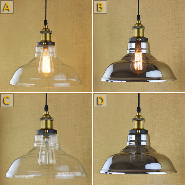 Loft Style American Rural Industrial Vintage Glass Pendant Light Creative Restaurant Decoration Lamp Free Shipping
