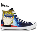 Wen Women Men s Casual Shoes Hand Painted Custom Design Anime Uzumaki Naruto Shaman King Yoh