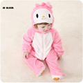 High Quality Baby Clothing Soft Infant Hooded Jumpsuit Sets Cartoon Animal Onesie 100 Flannel Long Sleeve