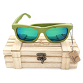 BOBO BIRD 4 Color Lens Natural Green Bamaboo Sunglasses Polarized Sun Glasses for Woman Fashion Eyewear