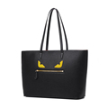 Stylish Little Monster Bag Women Simple Embossed PU Large Handbag Large Capacity Bag Trendy All match