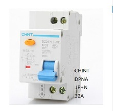 Обеспечение безопасности CHINT DPNA элемент 1 P + N 32A 230 В 50 Гц / 60 Гц узо с защитой от превышения тока авдт