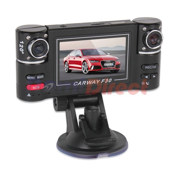 2014 New 2.7 inch LCD F30 DVR Wide Angle Dual Lens Car DVRs G-Sensor Car Black Box Dual Camera Night Vision With Remote Control (2)