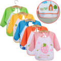 EVA Cartoon Cute Baby Bibs Toddler Boy Girl Waterproof Long Sleeve Burp Cloths Children Feeding Eating