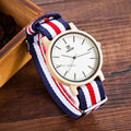 2016 Natural Bamboo Wood Wristwatch Japan quartz movement 2035 Army Nylon Fabric Strap New Fashion Wood