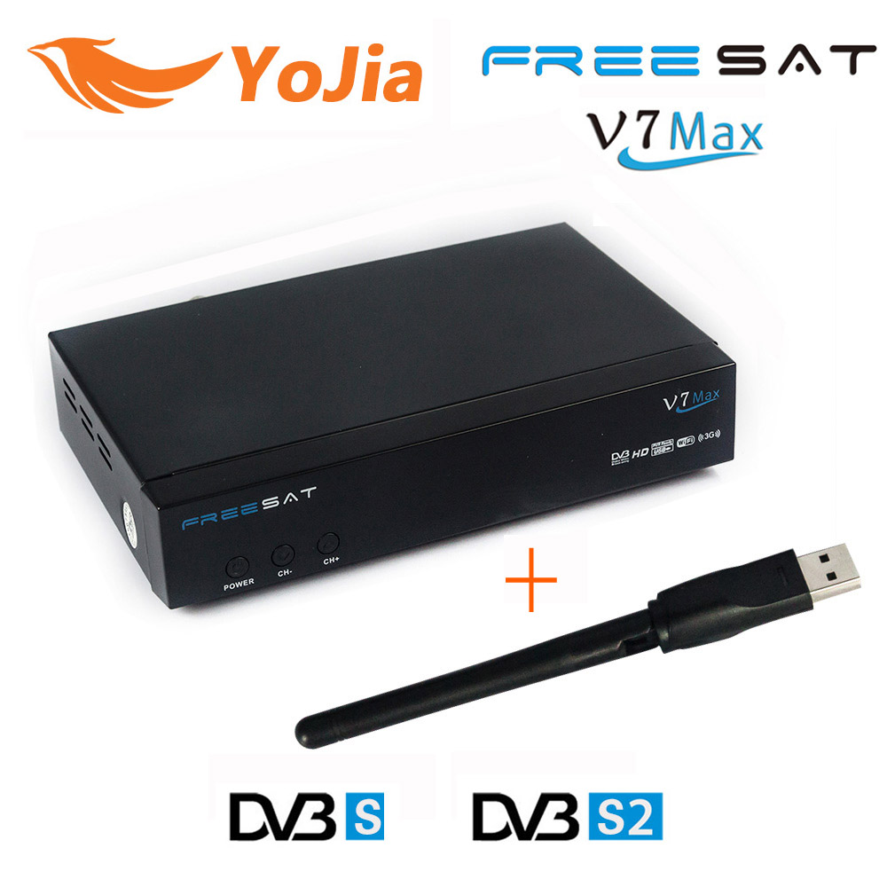 [Genuine] Freesat V7 Max with USB Wifi 1080p Full HD DVB-S2 Satellite TV Receiver Support Cccamd PowerVu Biss Key Set Top Box