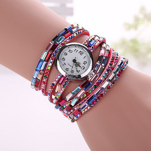  New Fashion Luxury Gemstone Leather Wristwatches Casual Women Dress Quartz Watch Reloj Mujer 2015 Hot