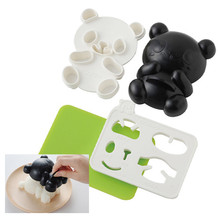 4Pcs/Set Panda Rice Ball Die Mould Bento Accessories Nori Seaweed Onigiri Kitchen Tools # 30061