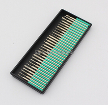 30 Pcs diamond coated burrs glass drill bit set Shank 1 8 rotary point Grit 120
