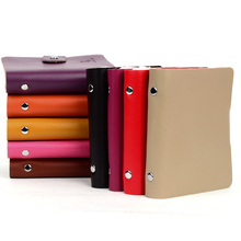 Hot Sale 40 Slot Hasp Genuine Leather Business Credit Card Case ID Card holder Checkbook Card