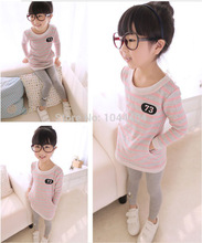 Hot Sale Baby Kids Girls Cotton Pants Embroidery Bird Warm Stretchy Leggings Trousers 2015 Freeshipping