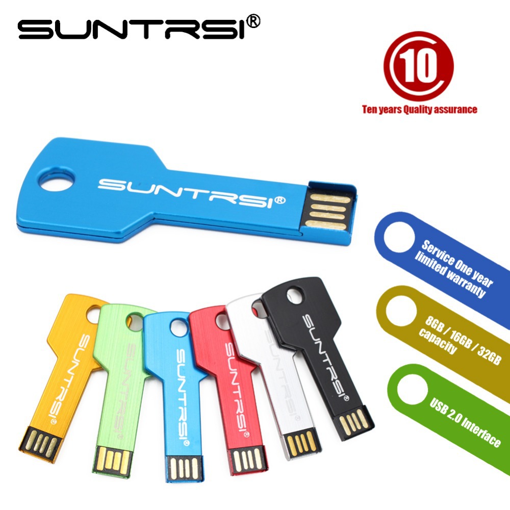 Suntrsi usb flash drive USB 2 0 Pen Drive 32gb 16gb 8gb 4gb pendrive waterproof Metal