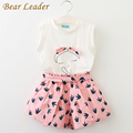 Bear Leader Girls Clothing Sets 2017 Children Clothing Sleeveless T shirt Print Pants 2Pcs for Kids