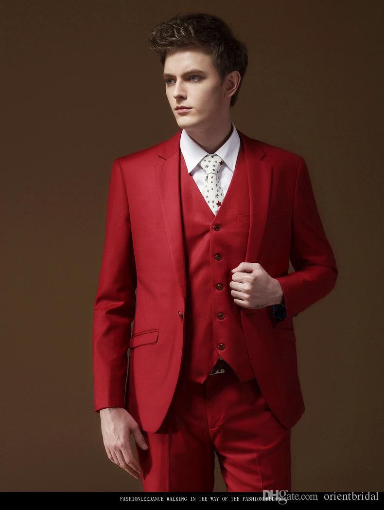 red suede tux
