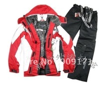 free Shipping New Women s 6 Color Ski Suits Jacket pants S XXL