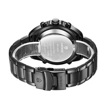 WEIDE WH 3403 Men s Casual Stainless Steel Analog Digital Water Resistant Wristwatch Black Yellow