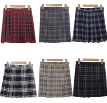Free Shipping New 2016 Skirts Women HOT SALE Preppy Style Japanese School Uniform Plaid High Waist Short Pleated Tartan Skirts