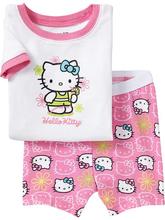 Girls pajamas set Hello Kitty Pajama suit clothing set Kids pijamas Children summer costume toddlers pyjamas 2-7Y for girls set