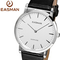 EASMAN Watches Men Fashion Black Genuine Leather White Classics Quartz Watch Switzerland Wristwatches New Men Watch