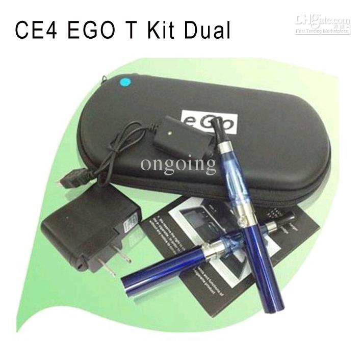 Free DHL Wholesale CE4 Ego Kit Electronic Cigarette Starter Kit Ecig E Cigarette Zipper case 2