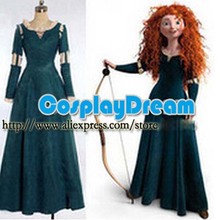 Female Princess Merida Adult Costume Brave Merida Cosplay Dress Film/Movie Party Halloween Costumes Custom Plus Size