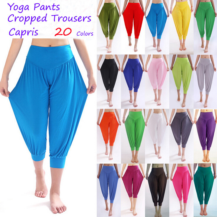 Women Capris Pants M L XL XXL 4 Sizes Wrap Waist L...