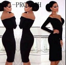 Robe De Cocktail Dresses With Long Sleeves Mermaid Knee Length Backless V Neck Saudi Arabic Black Women Prom Party Gowns 2016