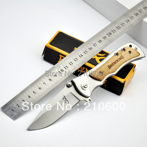 browning knife L339 Folding Knife Silver Wood Handle Outdoor Knife camping knives Tools free shipping