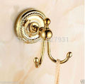 Free Shipping Wholesale And Retail Bathroom Wall Mounted Towel Hooks Luxury Golden Color Robe hat towel