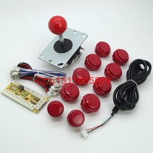Красный новый аркады DIY аксессуары 1 xNo задержки USB PC Enocder + кнопки + китай SANWA джойстик для аркады MAME JAMMA игры DIY