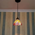 7 corridor Simple Art Pendant Lights Leaves retro pattern Handmade Multicolored Glass Tiffany LAMP Corridor ceiling