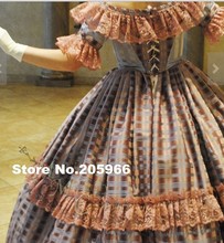 CUSTOM MADE 4 pieces 1800s font b Tartan b font Victorian Bridal Civil War Steampunk Plaid