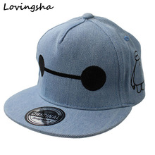 Fashion Boy Baseball Caps For 3-8 Years Old Children Big Hero Design Snapback Caps High Qaulity Adjustable Cap For Girl CC010