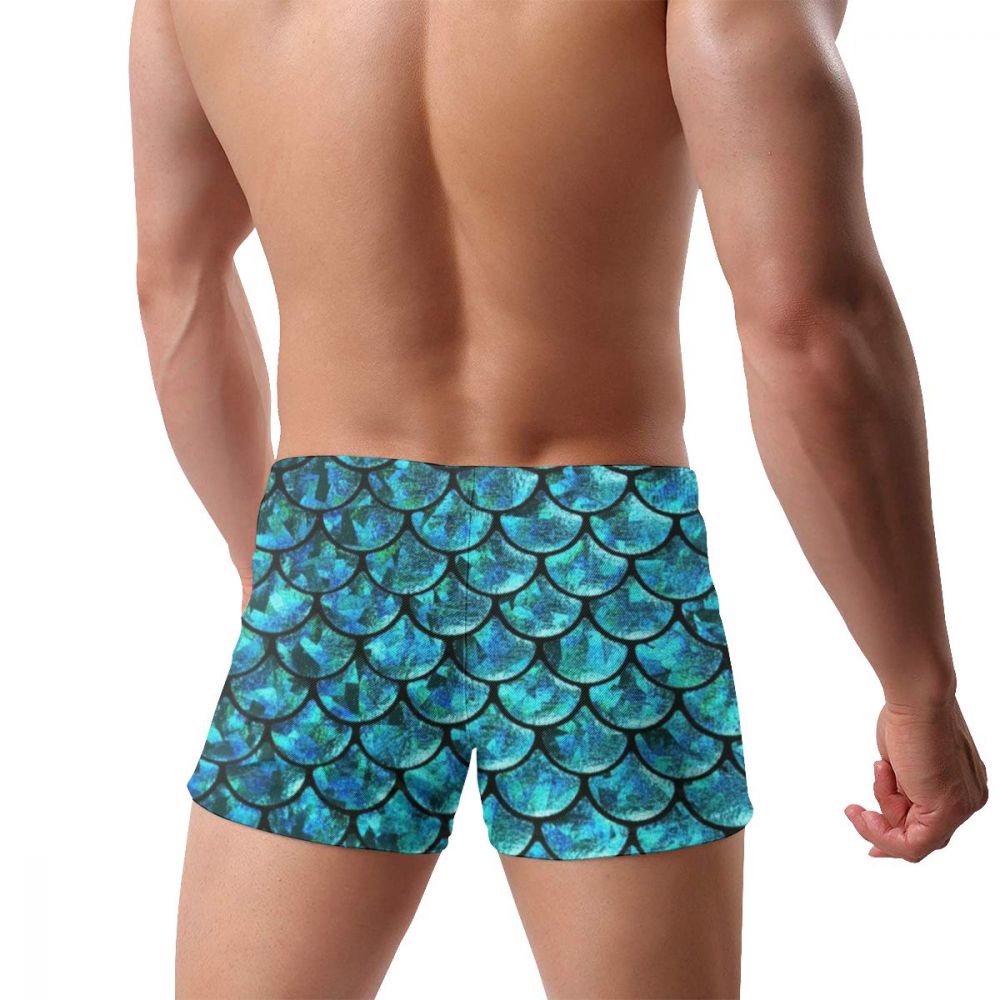 Mermaid Skin Seamless Pattern Pattern 3D Printing Speedo Men's Bathing