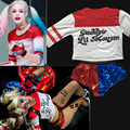 2017 NEW movie Suicide Squad Harley Quinn female clown cosplay costume clothing halloween anime one set