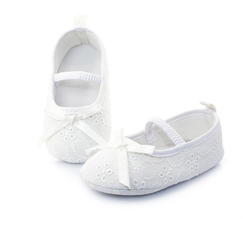 Pure White Newborn Baby Shoes Serious Solemn Christening/Baptism/ Shoes