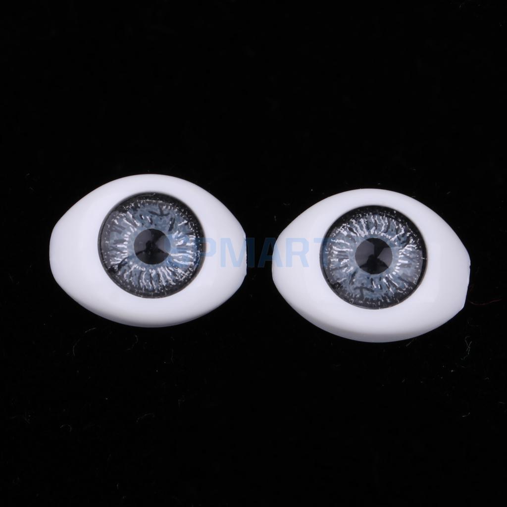 FlatBack 20mm Light Brown Iris/&Black Pupil Glass BJD Eyes for Reborn BJD Doll