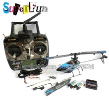 Wholesale WL toys V922 6CH 2.4G RC Mini helicopter Flybarless Heli RTF with with Gyro Liquid crysta(Blue)l. Free Shipping.