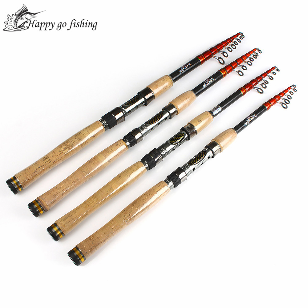 Telescopic Fishing Rod Pole Carbon 1.8m 2.1m 2.4m 2.7m 3m High Quality Carbon Spinning Boat Rock Sea Rod Fishing Tackle Tools