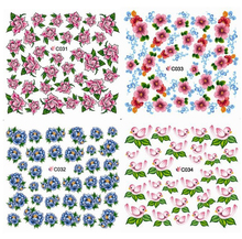 Flowers Water Tranfer Nail Stickers 10sheets lot Designed DIY Full Cover Nail Decals Nail Beauty Wraps