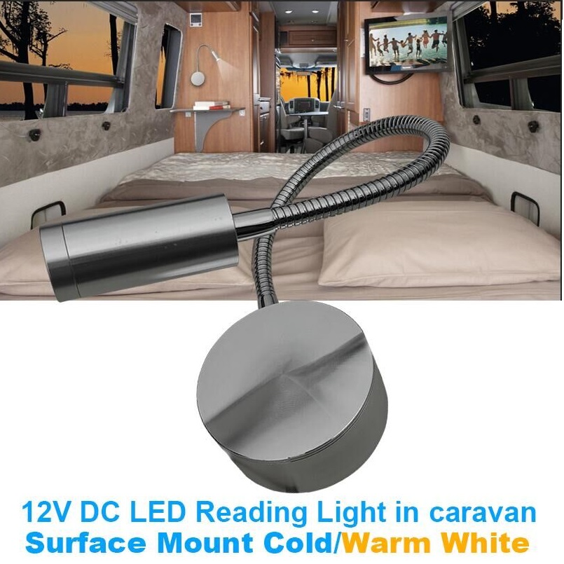 Us 13 86 27 Off 12v Dc Led Reading Light Flexible Talk Interior Light Caravan Camper Trailer Rv Bedide Wall Lamp Cold Warm White In Signal Lamp From