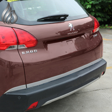 High quality Car rear truck box Stainless steel Exterior parts trim 3pcs for Peugeot 2008 accessoreis