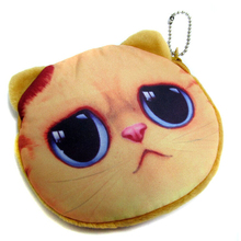 2015 New Style 11cm 10cm Gift Cute Dog Face kitty Zipper Wallet Kids Coin Purse Pouch