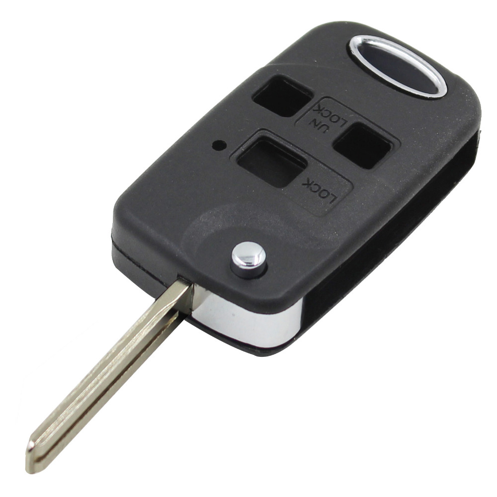 Free Shipping 3 Buttons Remote Folding Key Shell Case Uncut Flip Blade For Lexus Es Rx Lx Gs